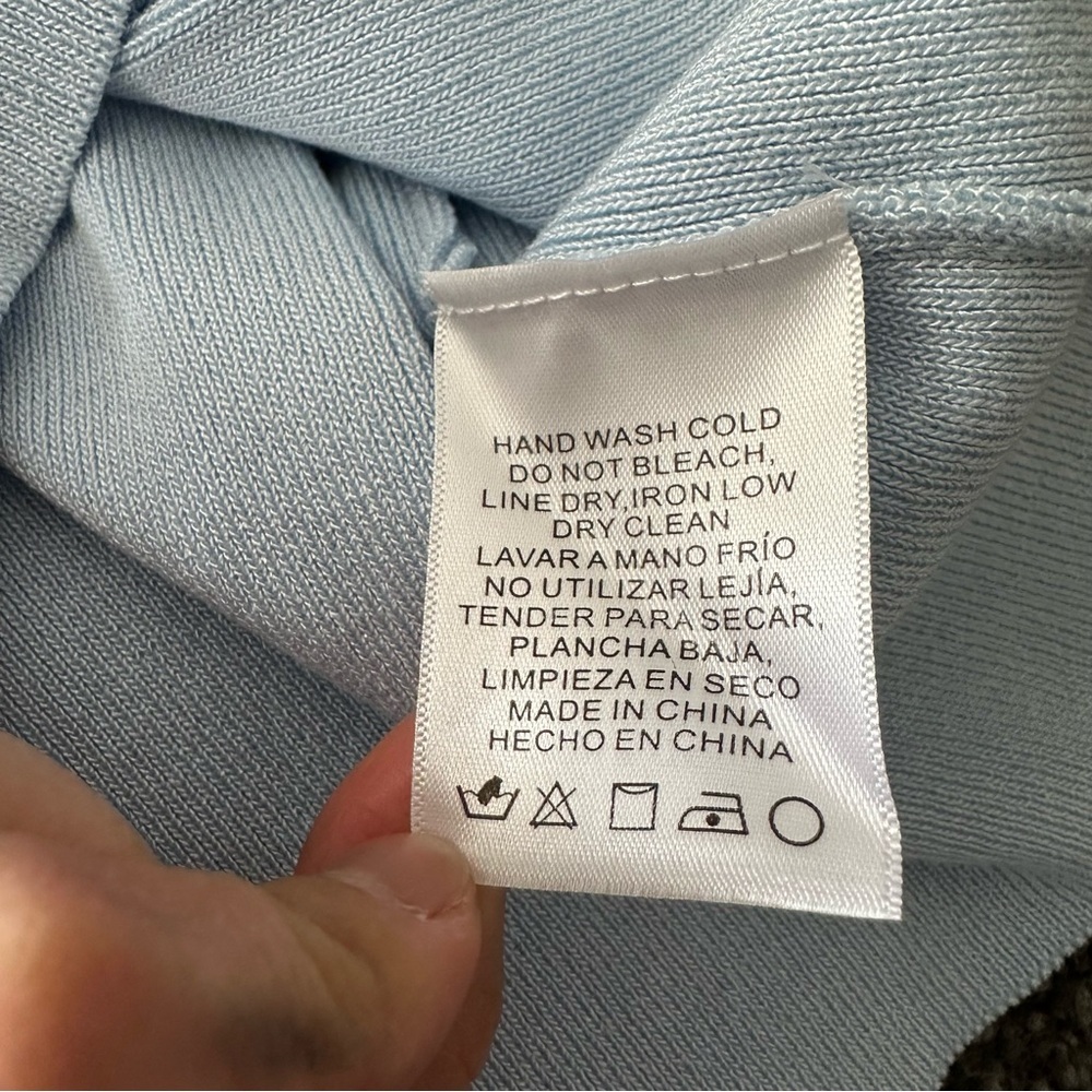 Light Blue Pleated Skirt and tank set. Like new - Picture 11 of 13